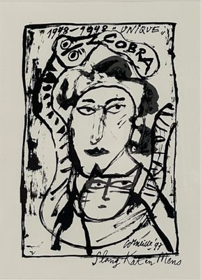 an image of a black and white drawing of a woman ' s face