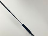 a close up of a fishing rod on a white background