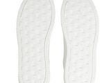 the soles of a pair of white shoes on a white background