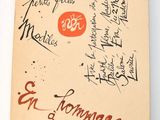 a postcard with a lot of writing on it