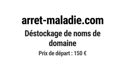 Nom de domaine arret-maladie.com.