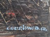 an image of a close up of a piece of wood with the word corbland on it
