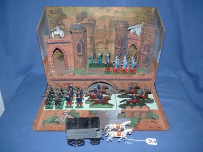 Diorama représentant un fort oriental Bon Dufour, avec 28 fi…