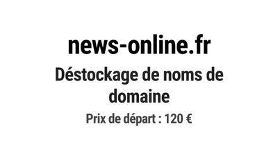 Nom de domaine news-online.fr. Catégorie: Média et communica…
