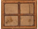an old wooden window with four panes of glass in it
