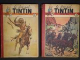 two books on a black surface with a picture of a man on a horse and a man on a horse on a horse