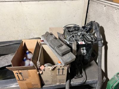 a pile of assorted items sitting on a table