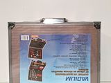a metal case with a picture of a video game on it