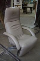 JORI - beau fauteuil relax en cuir beige - modèle YOGA JR-73…