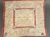 an old handkerchief with a picture of a man and a woman on it