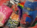many items in the bag that are wrapped in plastic