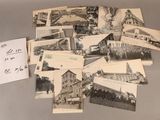 plusieurs vieilles photographies en noir et blanc représentant une église et d'autres bâtiments
