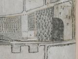 une vieille carte d'une ville dessinée sur un bout de papier