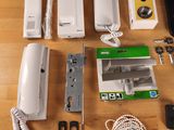 a lot of electronic items that are on the table