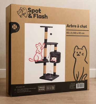 Lot de 1 grand arbre à chat de qualité - Poids env.