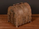 a wooden box that is sitting on a table