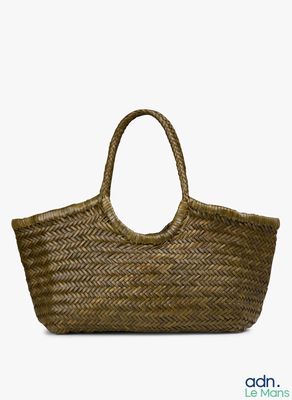 an image of a woven basket bag on a white background