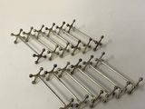 a set of six antique silver plated hooks