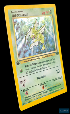 une carte sur laquelle figure l'image d'un personnage de Pokémon
