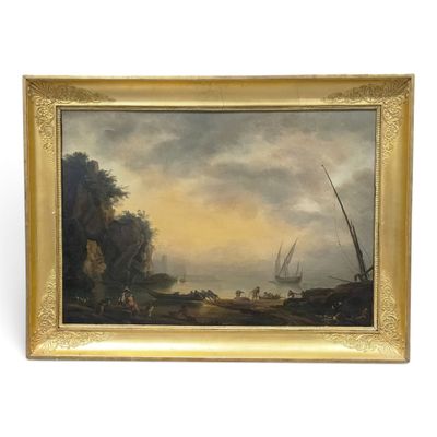 une image d'une peinture représentant un bateau dans l'eau