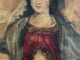 an image of a painting of a woman holding a child and a man