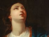 an image of a painting of a woman holding a bird in her hand