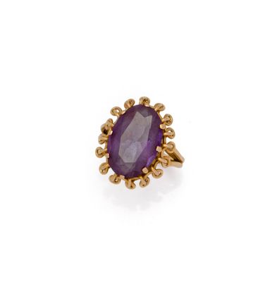 an amethorate and gold ring