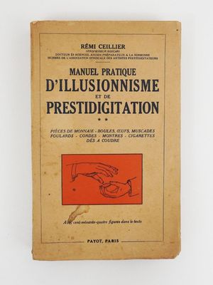 la couverture du livre *L'illusionnisme de la prestidigitation*