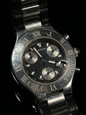 CARTIER. MONTRE bracelet, Chronoscaph 21