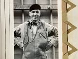 a black and white photo of a man with a stethoscope