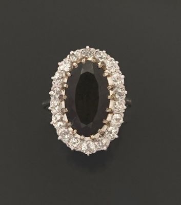 Bague en or gris 18k 750 millièmes et platine 850 millièmes …