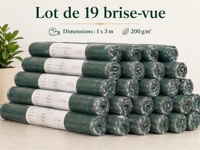 lot de 19 brise - vue - dimensionss 1 3 m x 200 m