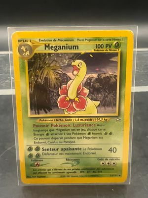 une carte Pokémon sur laquelle figure l'image d'un oiseau jaune