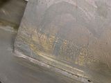 a close up of a piece of metal on a table