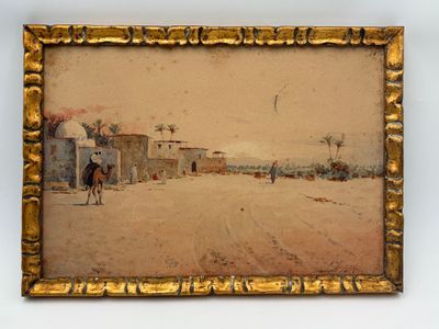 G. IUPPA (XXe). Scène animée. Aquarelle sur papier signée en…