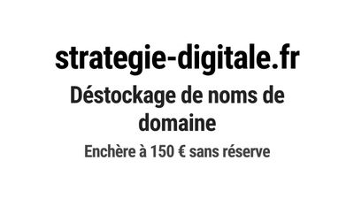 Nom de domaine strategie-digitale.