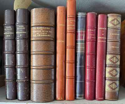 de nombreux livres qui se trouvent sur une étagère dans la pièce