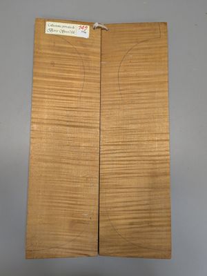 Fond en deux parties en érable pour violon, ~45,5cm