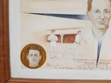 a painting of a man holding a tennis racquet