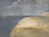 a picture of a painting of a bear in the water