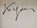 an image of a close up of a handwriting on a piece of cloth