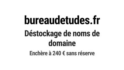 Nom de domaine bureaudetudes.fr.