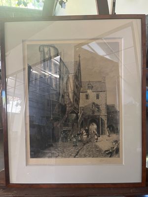 une photo d'une photo d'un bâtiment dans un cadre photo