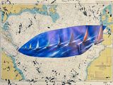 une carte de l'océan sur laquelle figurent des voiliers