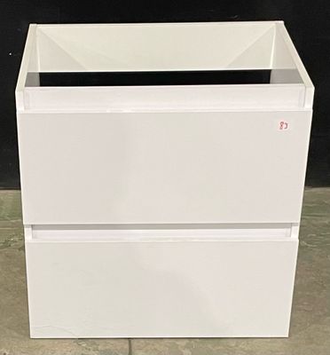 a picture of a white bathroom vanity with two drawers