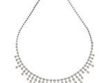 a diamond necklace on a white background