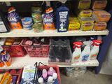 a lot of cleaning products on the shelves in the store