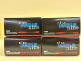 three boxes of nine double mine cigarettes sitting on top of a table