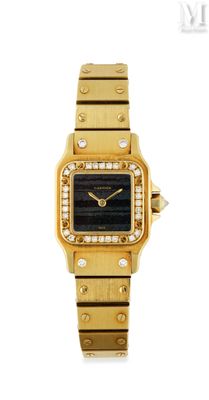 une montre pour femme « Panthère » en or jaune 18 carats, sertie de diamants