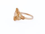 an image of a gold ring with a butterfly on it